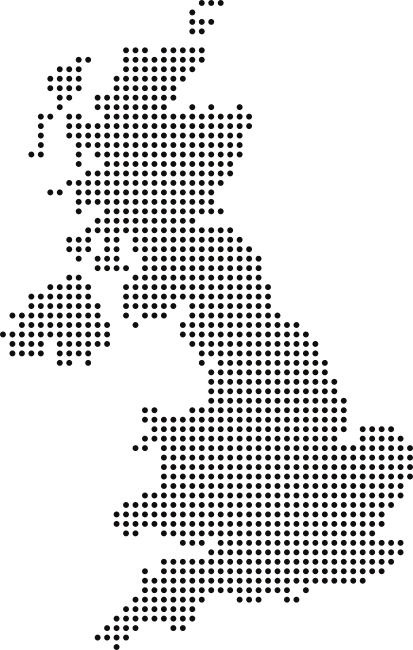 UK dotted map with partners