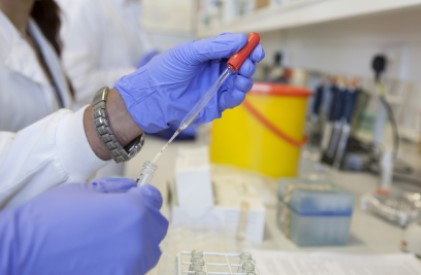 Researcher in lab